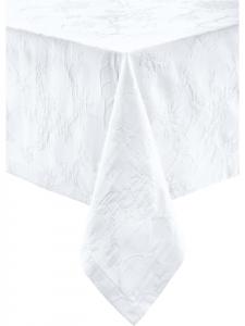 Erwin Müller Жаккардовая скатерть из смесовой хлопчатобумажной ткани Arnsberg белого цвета