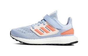 Кроссовки детские Pureboost 22 PS Low-top белые/королевские синие/зеленые папоротники Adidas