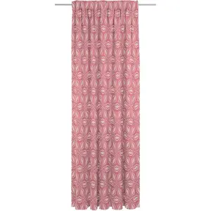 Занавес Ретро Цветок Многофункциональная лента 1 шт. из 100% органического хлопка Adam, розовый
