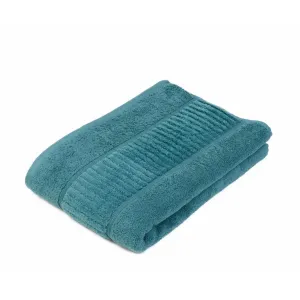 Полотенце BIO Frottier из органического хлопка, однотонные цвета, с подстригаемым бордюром, пастельные цвета Gözze, Petrol