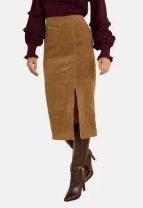 Обычная юбка-карандаш миди с разрезом Love & Roses, Tan Brown