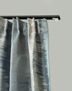 Карниз для штор GARESA "100", 1 направляющая, желаемая длина, простая внутренняя направляющая из алюминия, выдвижная, потолочный монтаж 590 см, черный