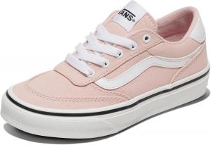 Vans Girls Brooklyn Ls Shoe | Детские низкие кроссовки для школы и моды, повседневная детская обувь, Canvas Sepia Rose