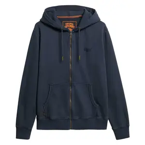 Толстовка Superdry Essential Logo Washed full zip, черный