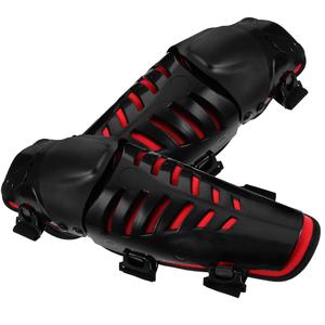 Мотоциклетные наколенники, защитные накладки для езды, черная внешняя оболочка, красная ткань, для активного отдыха, для езды по пересеченной местности и велоспорта SOESFOUFU, Red