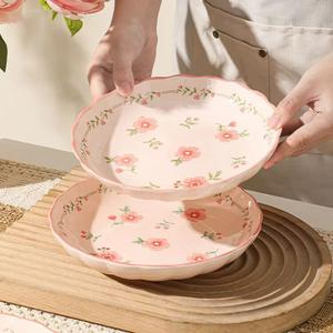 CERAMICS Набор тарелок и мисок, керамическая посуда, 8-дюймовая тарелка с узором лотоса, 1 шт