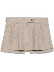 Юбка мини с люрексом PNK, коричневый