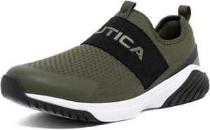 Мужские слипоны Nautica - повседневная модная обувь для прогулок, средняя и широкая полнота, черный