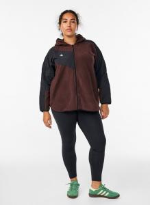 Флисовая куртка Active by Zizzi Fleece jacket, Chocolate Plum/Brown
