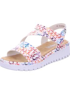 Сандалии на плоской подошве rieker, разноцветный