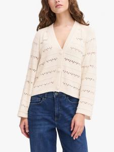 Кардиган Laluha с открытой вязкой и V-образным вырезом ICHI, Birch