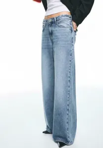 Низкие широкие штанины Pull&Bear, Blue Denim