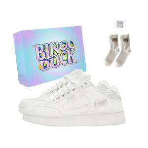 BINGO DUCK Противоскользящие кроссовки для скейтбординга, женские, белые