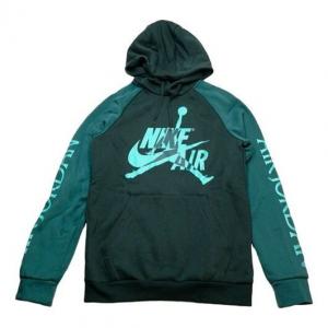Толстовка Air Jordan Fleece Lined Pullover Black Green, черный