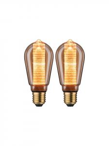 Комплект из 2 светодиодных лампочек ST64 с внутренним кольцом для крепления  Paulmann