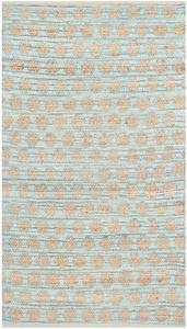 SAFAVIEH Cape Cod коллекция ковер 275 x 366 см - Blue & Natural, ручной работы плоское плетение точки Jute, идеально для помещений с высокой проходимостью в гостиной, спальне (CAP820B)