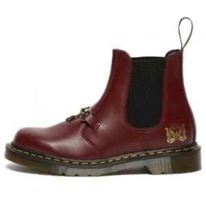 Мужские ботинки челси Dr.Martens 2976 с декоративной пряжкой, вишнево-красный