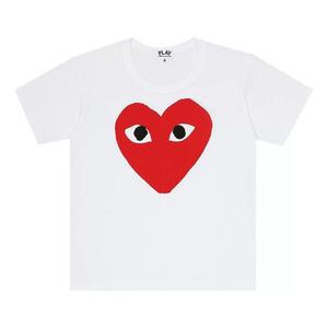 Футболка (GS) COMME des GARCONS PLAY Large Red Heart T-shirt 'White', белый