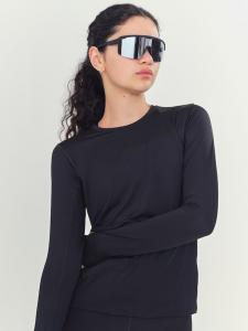 Беговая рубашка свободного кроя из материала Drymove H&M, черный