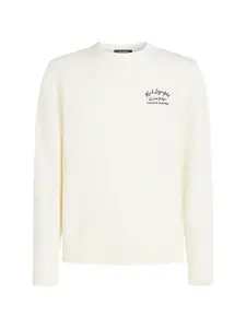 Свитер с вышитым логотипом Karl Lagerfeld, бежевый
