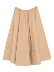 Юбка миди с эластичным поясом Maje, бежевый