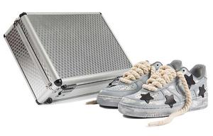 Кроссовки Nike Air Force 1 Skateboard Shoes Women's Low-Top Black Gray