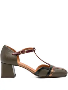 Туфли-лодочки на каблуке с перемычкой, высота каблука 45 мм Chie Mihara, зеленый