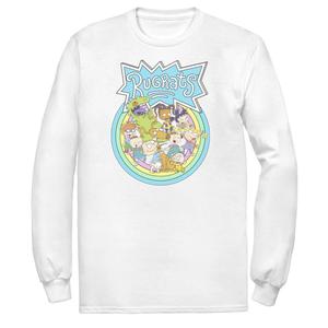 Мужская футболка с длинными рукавами и логотипом Rugrats Rainbow Group Licensed Character