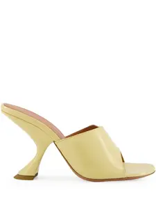 Босоножки Taylor со скульптурным каблуком 90 мм Amina Muaddi, нейтральный