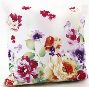 Декоративная подушка Weckbrodt "Летние цветы", чехол с наполнителем, садовая, с принтом 45х45 см, цвет multi + geblümt