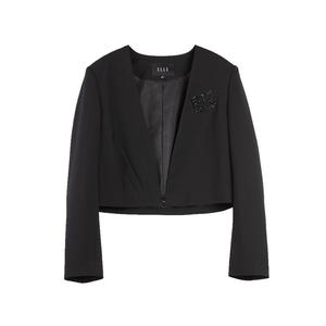 ELLE Деловой костюм для женщин черный с V-образным вырезом Moderate