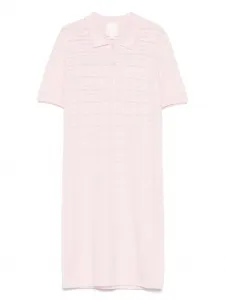 Трикотажное платье с жаккардовым логотипом Givenchy Kids, розовый