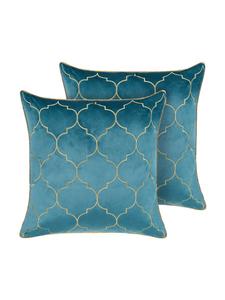 Beliani Комплект из 2 декоративных подушек ALYSSUM в сине-золотом цвете