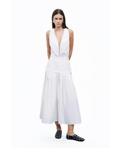 Женское длинное платье с воротником-халтером NOCTURNE, Open white