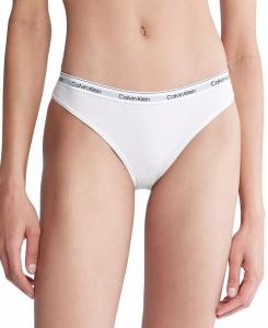 Женское нижнее белье бикини с низкой посадкой и современным логотипом QD5044 Calvin Klein, белый