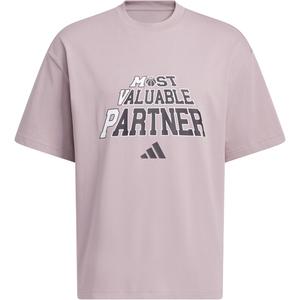 Футболка мужская basketball ss25 slogan t shirt Adidas, мягкий фиолетовый