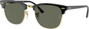 Солнцезащитные очки Ray-Ban RB3016 Clubmaster Square, Black/G-15 Green