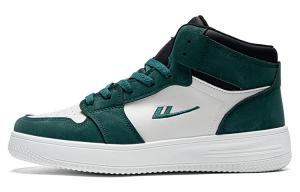 Кеды мужские, обувь для скейтбординга высокая черный/зеленый Warrior