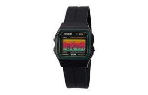 CASIO Кварцевые часы Retrofit Series с силиконовым ремешком, мужские часы с черным циферблатом