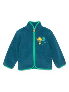 Вышитая флисовая куртка Stella McCartney Kids, синий