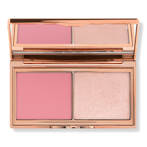 Румяна Mini Hollywood Blush & Glow Palette Charlotte Tilbury, Fair/Medium (rosy pink blush/pearlescent pink highlighter)