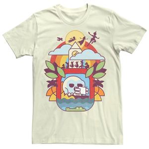 Мужская футболка с геометрическим рисунком Питера Пэна и портретом Neverland Disney