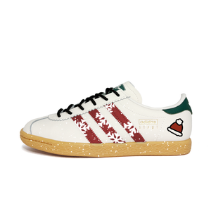 Adidas Originals Stadt Red And White Snow Print Abrasion Resistant Low top German Army Trainers Unisex Red Green