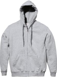 Унисекс толстовка с капюшоном/повседневная куртка серого цвета Fruit of the Loom
