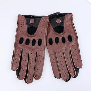 Кожаные перчатки мужские для мотоцикла осень-зима с отверстиями breathable (XL) SIDUFHAOPKLL