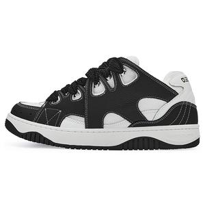 Низкие кроссовки для скейтборда Unisex черно-белые SENGUOGUO