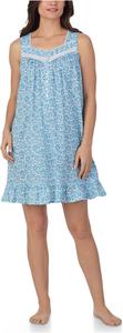 Ночная рубашка Eileen West Short Sleeveless Nightgown, цвет White Ground Aqua Floral