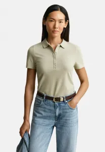 Приталенная рубашка-поло с изображением щита Gant, Country Beige