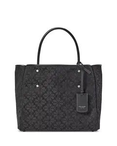 Жаккардовая сумка-тоут с цветочным узором в виде лопаты Kate Spade New York, черный