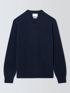 Свитер с v-образным вырезом из кашемира Made in Italy John Lewis, Navy
